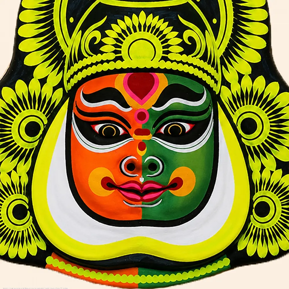 shop Handmade Wall Hanging - Paper Mache Chhau Mask