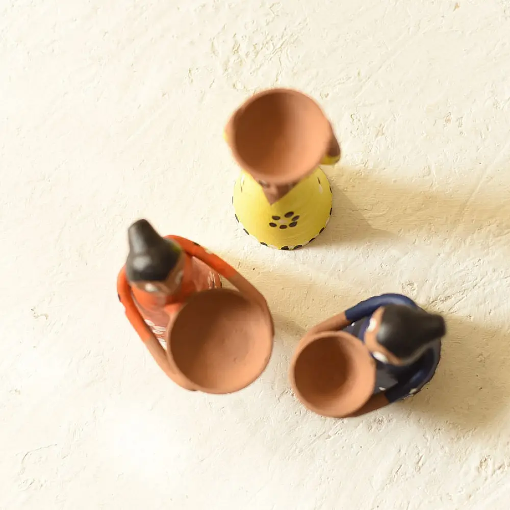 Shop Terracotta Handmade Clay Dolls (Set of Three)