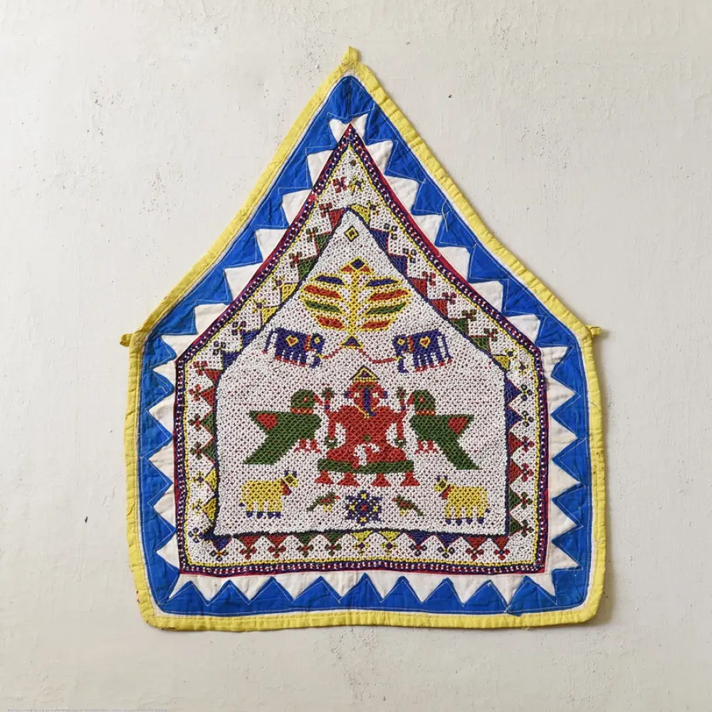 Bead Work ~Antique Hanging - Ganesha Wall Hanging / Chakda