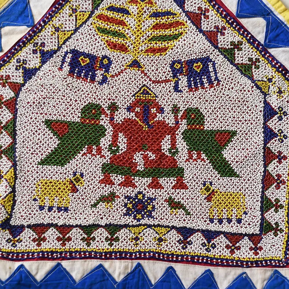 Bead Work ~Antique Hanging - Ganesha Wall Hanging / Chakda
