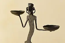 Ahou | Wrought Iron ~ Table Top Candle Holder