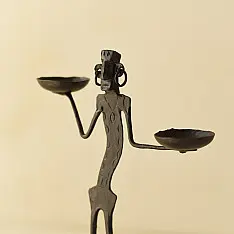 Ahou | Wrought Iron ~ Table Top Candle Holder
