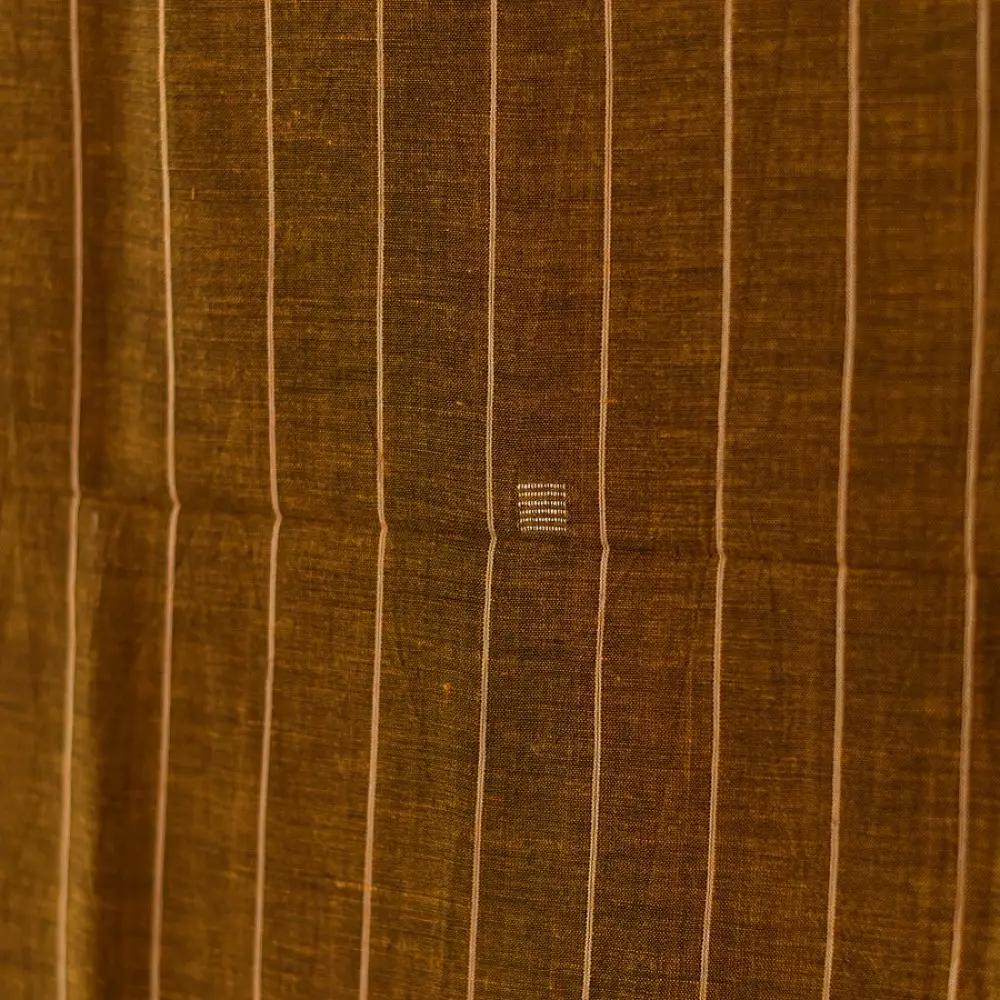 shop Handloom Soft Cotton Jamdani Stole - Brown