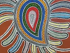 Mandana Art - Painting  | Peacock ( 11 x 14 inch)