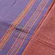 handloom begampuri pure cotton saree in dual-tone mauve blue with maroon and beige woven temple borders and tassel fringe