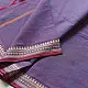 handloom begampuri pure cotton saree in dual-tone mauve blue with maroon and beige woven temple borders and tassel fringe