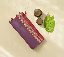 Sadaa . सदा | Begampuri Handwoven Cotton Mauve Blue Saree