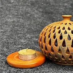 Terracotta Tales | Pottery Art ~ Kunji T Light Holder