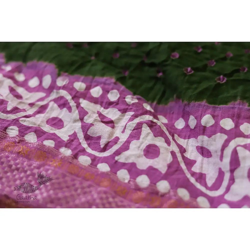 पौष ❈ Batic Bandhani  ❈ Cotton Saree ❈ 11