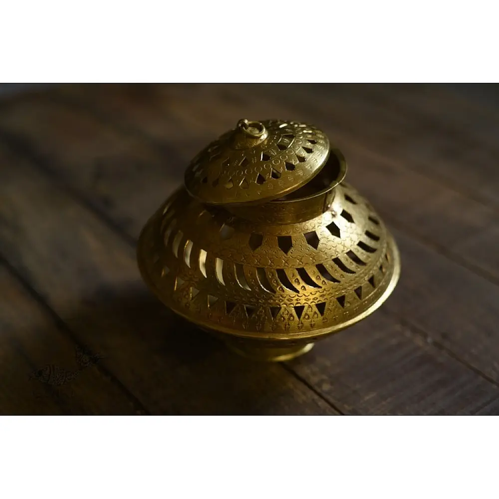 Handmade Brass Kalash - Ghada with diya