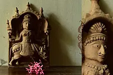 Molela ❉ Terracotta Plaques ❉ Goddess clay idol 1