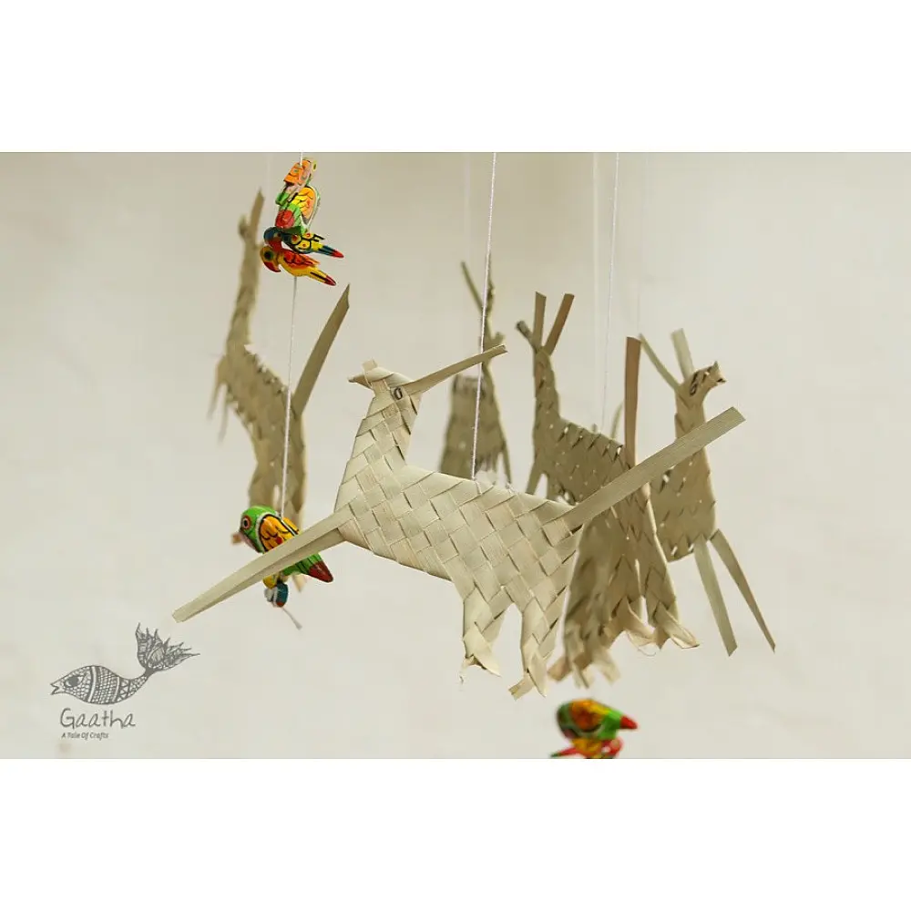 खजुरी  ☙ Date leaves ☙ Hanging ☙ Deer