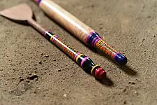 Rasoi | Wooden Kutch Lacquer Ladle (Rolling Pill & Turner) - 3