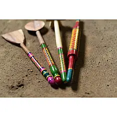 Rasoi | Handmade Wooden Utensils - Kutch Lacquer Ladles (Set of Four) - 6