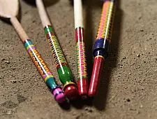 Rasoi | Handmade Wooden Lacquer Ladles from Kutch { Set of Four } - 7