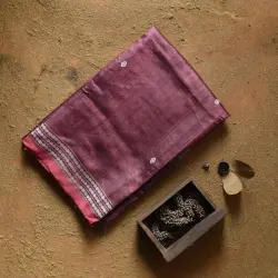 Kamakshi | Pure Tussar Silk Saree - Jaal Pallu