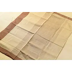 Rojana | Handloom Andhra - Cotton Saree  new - Off White