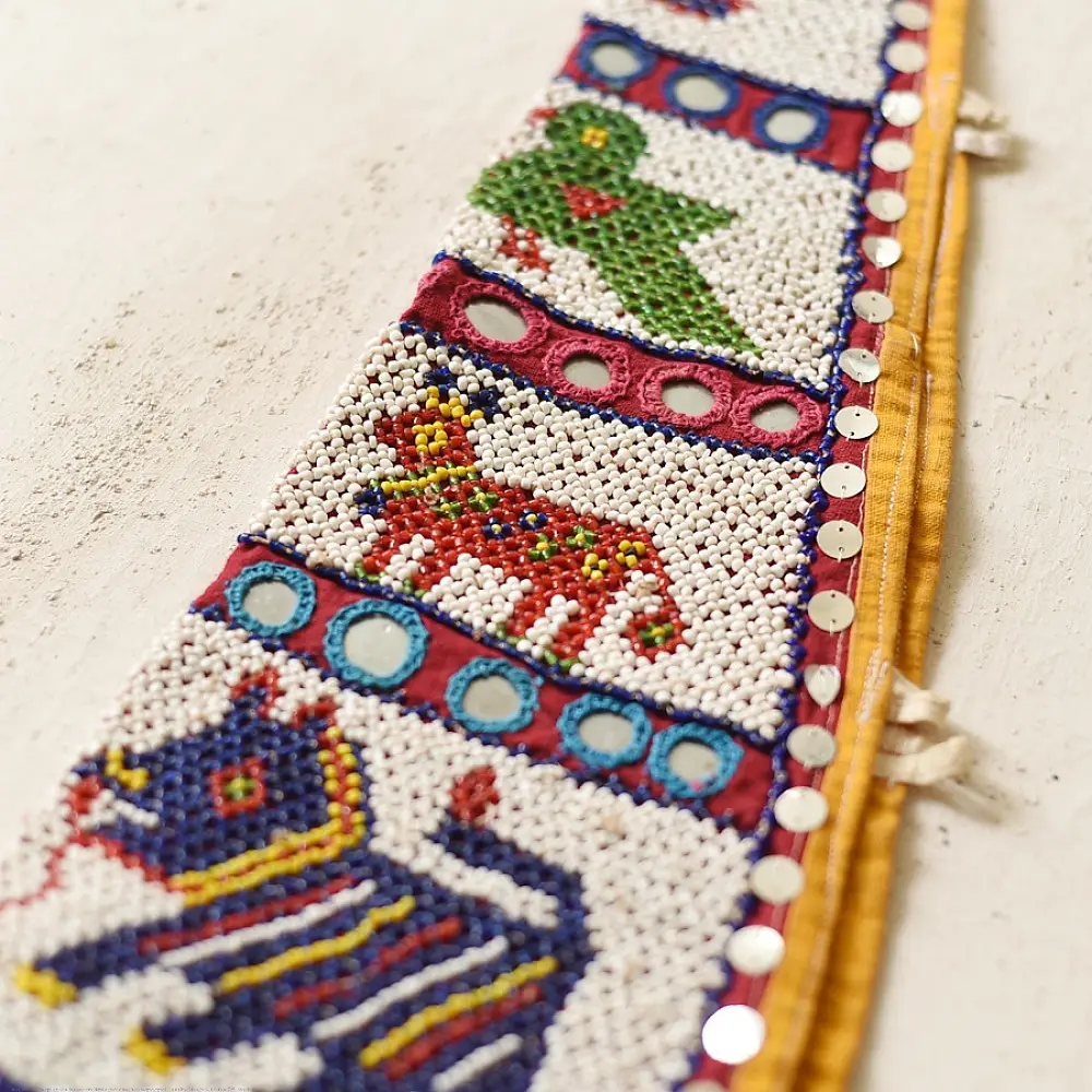 Bead Work ~ Antique Cow Horn Cover