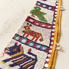 Prachin . प्राचीन || Bead Work ~ Antique Cow Horn Cover (Set of Two)