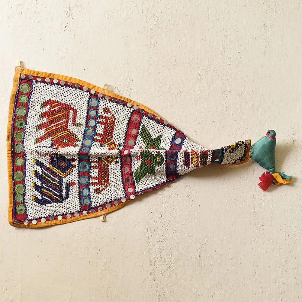 Bead Work ~ Antique Cow Horn Cover
