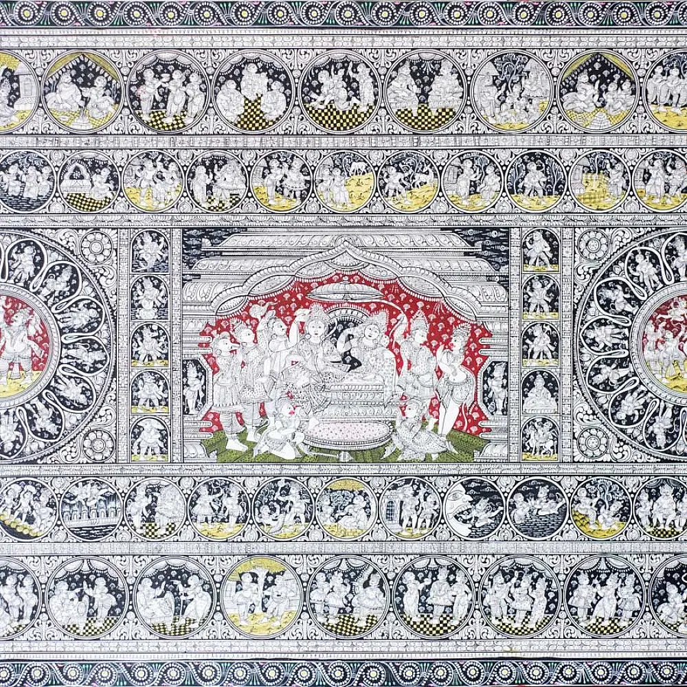 shop Traditional patachitra Painting ~ Ramayan Story Natural Colour