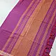 handloom begampuri pure cotton saree in vibrant magenta pink with orange and cream woven temple borders and tassel fringe