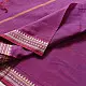 handloom begampuri pure cotton saree in vibrant magenta pink with orange and cream woven temple borders and tassel fringe