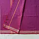handloom begampuri pure cotton saree in vibrant magenta pink with orange and cream woven temple borders and tassel fringe