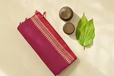 Sadaa . सदा | Begampuri Handloom Pure Cotton Magenta Pink Saree