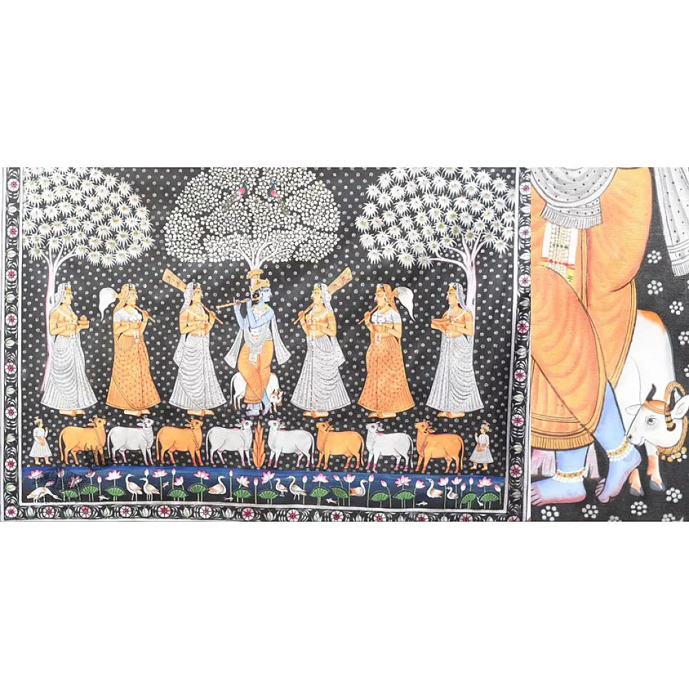 buy Pichwai Painting  Krishna with Sakhi
