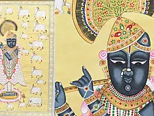 Pichwai Painting - Shrinathji & Cows