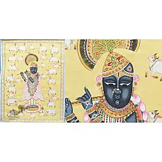 Pichwai Painting - Shrinathji & Cows