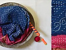 Faagun . फाल्गुन  ⁂ Cotton Bandhani Saree ⁂ 8
