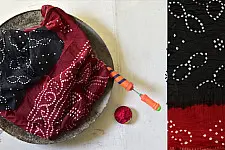 Faagun . फाल्गुन  ⁂ Cotton Bandhani Saree ⁂ 9