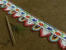 Shubh-Laabh . शुभ लाभ ⁂ Glass Bead Toran Flower Motif