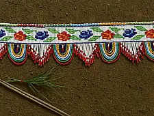 Shubh-Laabh . शुभ लाभ ⁂ Glass Bead Toran Flower Motif