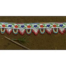 Shubh-Laabh . शुभ लाभ ⁂ Glass Bead Toran Flower Motif