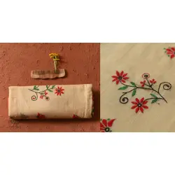 Ramaa . रमा | Hand Embroidered Silk Saree - Flower Embroidered Motif