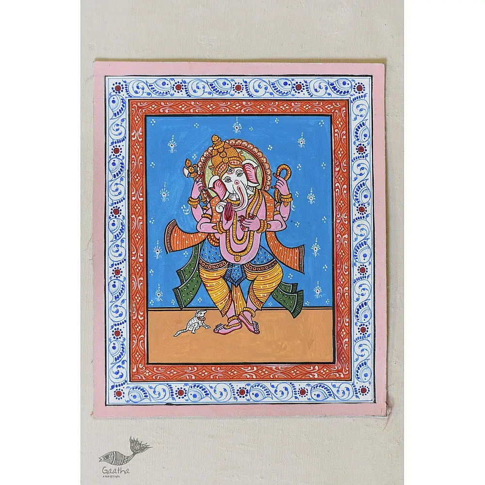 shop patachitra painting - Dancing Ganesha