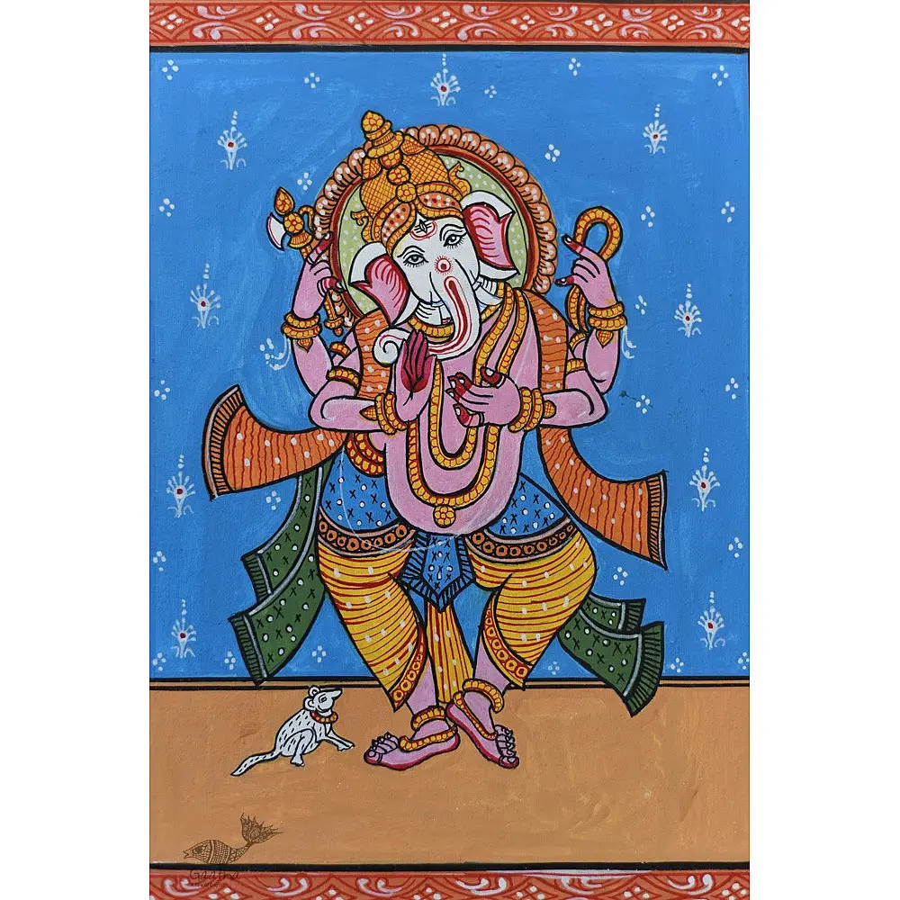 shop patachitra painting - Dancing Ganesha