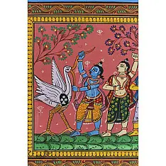 Pattachitra Painting | Krishna Bakasur Vadh