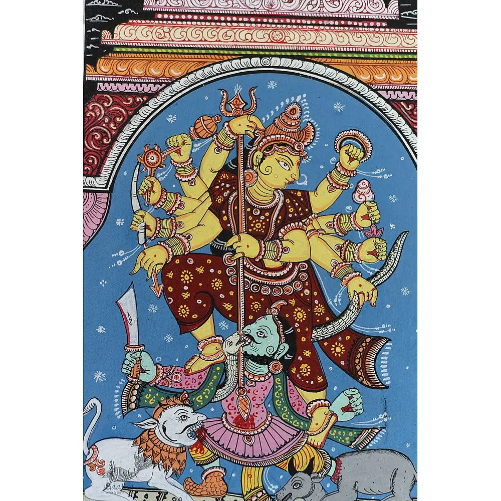 shop patachitra painting - mahishasura mardini