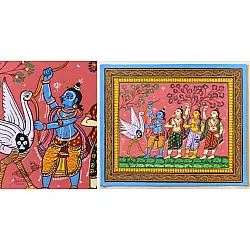 Pattachitra Painting | Krishna Bakasur Vadh