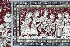 Pattachitra Painting | Radhe Krishna With Gopi