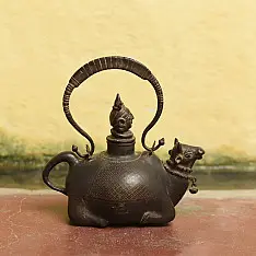 Antiquities from Khajuraho |  Siva & Nandi Kamandal 