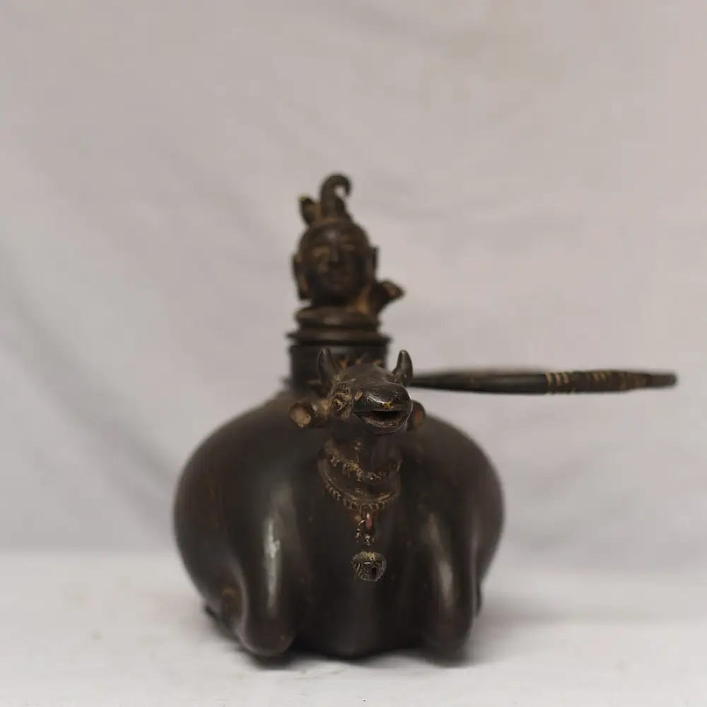 Shop Antique from Khajuraho Brass Siva & Nandi Kamandal