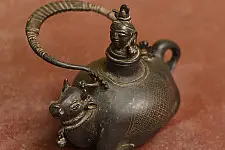 Antiquities from Khajuraho |  Siva & Nandi Kamandal 