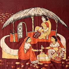 Batik Painting ~ Village scene
