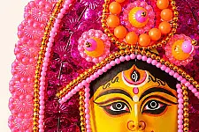 Mukhauta . मुखौटा : Handmade Wall Hanging ~ Paper Mache Chhau Mask - Parvati