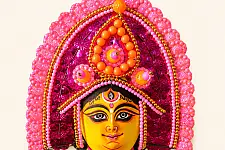 Mukhauta . मुखौटा : Handmade Wall Hanging ~ Paper Mache Chhau Mask - Parvati